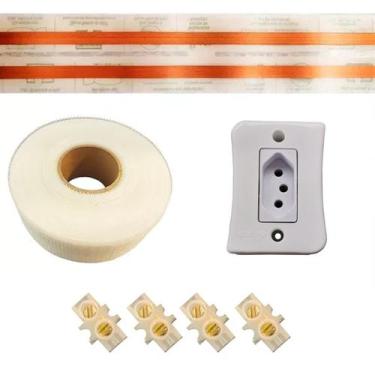 Imagem de Kit Eletrofita 2 Vias 10a 9 Metros + 8 Conectores + Tomada