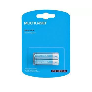 Imagem de Pilha Recarregável 2-AAA (PALITO)1000mah CB051 - MULTILASER - MULTILAS