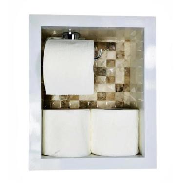 Imagem de Nicho Papeleira Porta Papel de Embutir Porcelanato Para Banheiro - PHZ