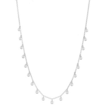 Imagem de Colar Corrente Feminina Choker De Prata 925 Pedra Zircônia - DR Joias