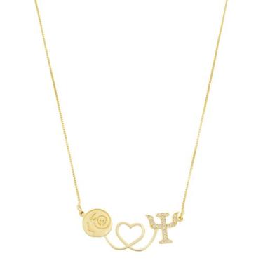 Imagem de Colar Profissão Curso Psicologia Psicologa Folheado a Ouro 18k - Crisl