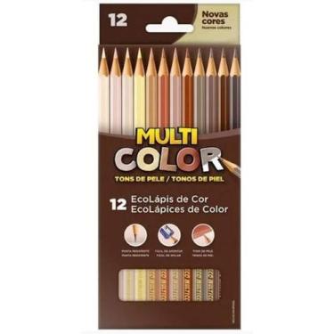 Imagem de Lápis de Cor Tons de Pele MultiColor 12 Cores