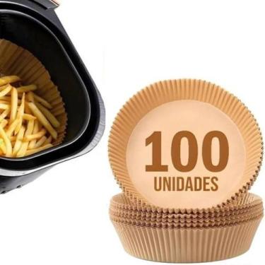 Imagem de Papel Forro Descartável Protetor Não Suja Air Fryer Kit 100 - Top Chef