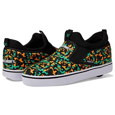 Imagem de HEELYS Tênis masculino J3t-fx Minecraft com salto com rodas, Preto/Laranja/Azul, 44