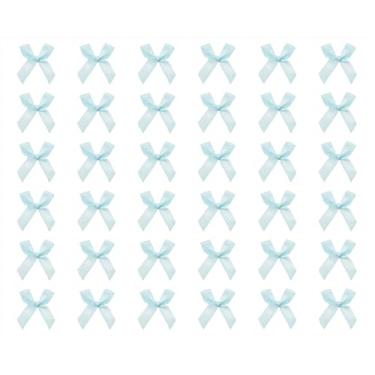 Imagem de Tupalizy Laços de fita mini laços de tecido de cetim flores para artesanato faça você mesmo, costura, scrapbook, lembrancinhas de festa de Natal, padaria, caixa de presente, embalagem, 40 x 40 x 10