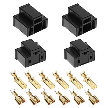 Imagem de SING F LTD 4 peças de substituição H4 conector de farol H4 suporte de reparo de lâmpada plugue conector conector fêmea e macho 3 pinos acessórios para carro