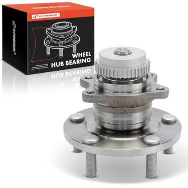 Imagem de A-Premium Rolamento de roda traseira e conjunto de cubo com anel ABS e 5 terminais compatíveis com Mitsubishi Diamante 1997-2004, FWD, com ABS de 4 rodas