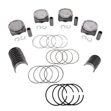 Imagem de SLTY Kit de rolamento de pistão do motor, pistões do motor e anéis de pistão e rolamento principal e kit de rolamento da biela compatível com Hyundai Kia 2.0L 2014-2019