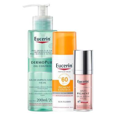 Imagem de Eucerin Kit - Gel de Limpeza + Sérum + Protetor Solar Facial para Todo