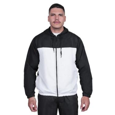 Imagem de Corta Vento Sem Tela Masculino - TechMalhas, Preto, Branco, G