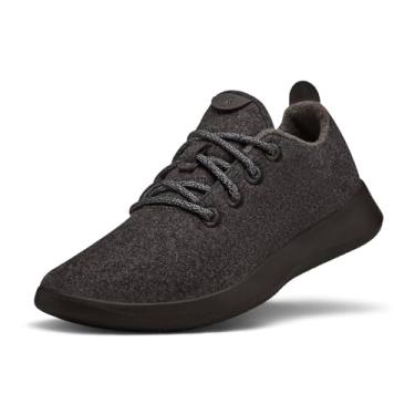 Imagem de Allbirds Tênis masculino de lã para uso diário, lavável na máquina, feito com materiais naturais, Preto natural (sola preta), 46