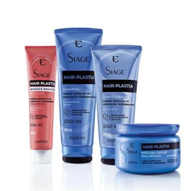 Imagem de Combo Siàge Hair Plastia com Booster Acid Color (4 itens) - Eudora Sià