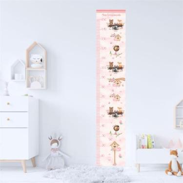 Imagem de Régua de Crescimento Adesivo Bosque Infantil Menina - Cg Mimo Kids