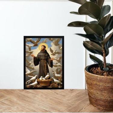 Imagem de Quadro São Francisco De Assis - Pombas 33x24cm - Quadros On-line