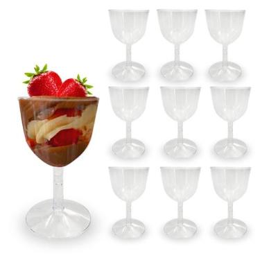 Imagem de Kit C/10 Mini Taça Transparente 55 ml Festa Doces Sobremesas - LS