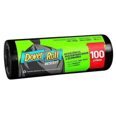 Imagem de Saco de Lixo Dover Roll Preto 100 Litros 10 Un - doverroll