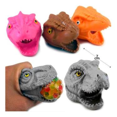 Imagem de 2 Bola Bolinha Gel Brinquedo Infantil Anti-stress Dinossauro - Evolver