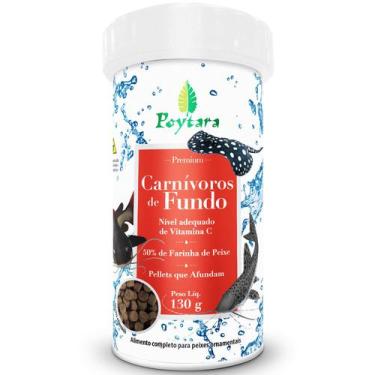 Imagem de Ração Para Peixes Alimento Poytara carnivoros de fundo 130g
