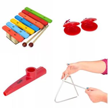 Imagem de Bandinha Ritmica com 4 Instrumentos Criativos Montessori 3+ - BRINQUE 