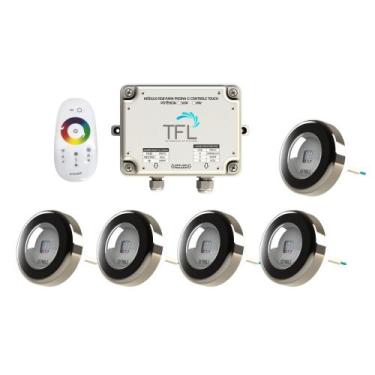 Imagem de Kit Iluminação Piscina - Contr Touch + 5 Leds Rgb 6W Tholz - Tfl Autom