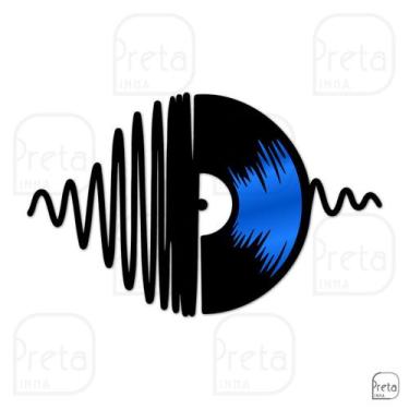 Imagem de Escultura de Parede Decorativo Musica Disco de Vinil 40x25cm - Linha P