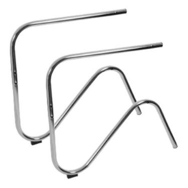 Imagem de Par De Braço Em Aço Cromado Para Poltrona E Cadeira Bz - BZ Distribuid