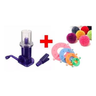 Imagem de Maquina De Tricotin Rabo De Gato + Kit Faz Pompom - Levolpe
