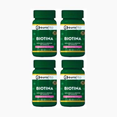 Imagem de Kit 4x Biotina Com 60 capsúlas 500mg - spirulina