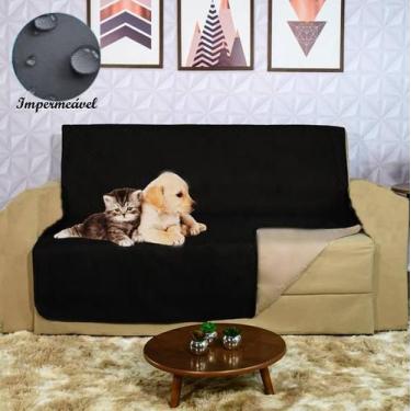 Imagem de Conjunto de 2 Mantas para Sofá  Impermeáveis e Antipelos 135x135cm - P