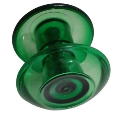 Imagem de Puxador porta de vidro temperado grande de resina cor verde - Sabra Fe