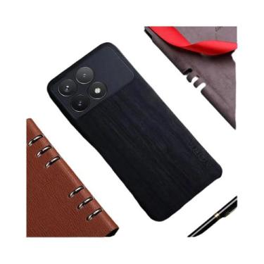 Imagem de Capa de Couro com Padrão de Bambu para Xiaomi Poco F6 Pro, X6, F5 e M5