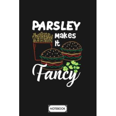 Imagem de Parsley Makes It Fancy G72986 Notebook: 6x9 120 Pages, Diary, Lined College Ruled Paper, Matte Finish Cover, Planner, Journal