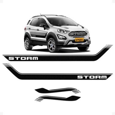 Imagem de Faixa Compatível C/ Ecosport Storm Completo Adesivo Preto - SPORTINOX,