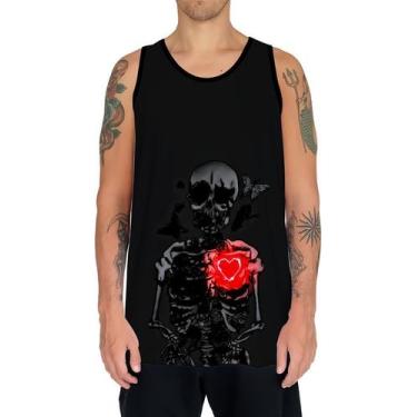 Imagem de Camiseta Regata Arte Tumblr Esqueletos Caveira Ossos Moda 5 - Enjoy Sh