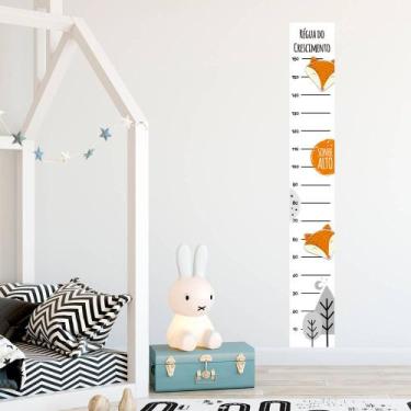 Imagem de Régua Adesivo de Crescimento Raposa Quarto Infantil - Kanto Store