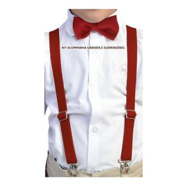 Imagem de Kit Suspensório Infantil + Gravata borboleta infantil varias cores - M