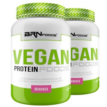 Imagem de Kit 2x Vegan Protein Morango 2kg - BRN Foods