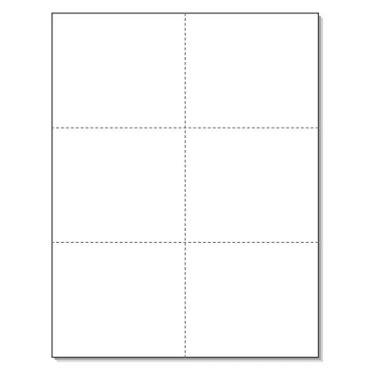 Imagem de Impressora a laser em branco com cartões perfurados a 6 por página, para cartões de registro escolar, cartões de entrega de flores, etiquetas de inventário, cartões de resposta de casamento, cartões RSVP, bilhetes de viagem, ETC, 1200 cartões brancos