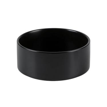 Imagem de Havniva Tigela de cerâmica antiderrapante para comida e água para cães de raças pequenas e médias, tigela para substituição para animais de estimação, protege a coluna cervical (preto)