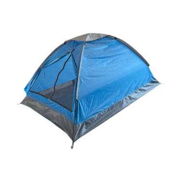 Imagem de menolana Tenda de Acampamento Dobrável para 2 Pessoas, Leve, à Prova de Vento, Fácil Configuração, Abrigo Solar de Camada única para Viagens, Mochila, Quintal, Azul