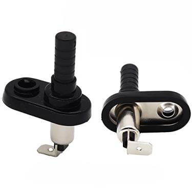 Imagem de 2 peças à prova d'água à prova de poeira porta batente flange luz montagem capô pino interruptor de borracha niquelado bota porta alarme universal carro caminhão barco 20A 12VDC peças de reposição