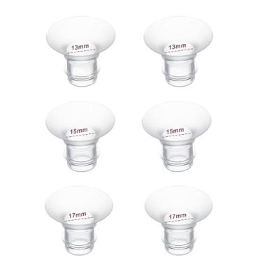 Imagem de JIMOWANG 6Pc Flange Inserts 13/15/17Mm para Momcozy S9 Pro Hands Free Breast Pump, Compatível com S9/S10/S12 Wearable Breast Pump. Adequado para Medela, Spectra Shields/Flanges, Reduza 24Mm para O Tam