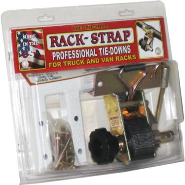 Imagem de Rack-Strap RS5 Suporte de montagem em ângulo reto com moldura de aço banhado a zinco amarelo com adaptador de van branco, capacidade de carga de 226 kg, apenas para barras transversais