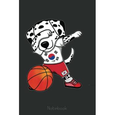 Imagem de Dabbing Dalmatian Dog South Korea Basketball Fans Notebook: A blank lined basketball notebook 6x9 in 110 Pages that makes a fun basketball gift for ... women's basketball, team basketball gifts
