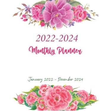 Imagem de 2022-2024 Monthly Planner: Large 3 Year Monthly Planner Calendar and Organizer with Holidays. 36 Months January 2022 to December 2024. Floral Cover.