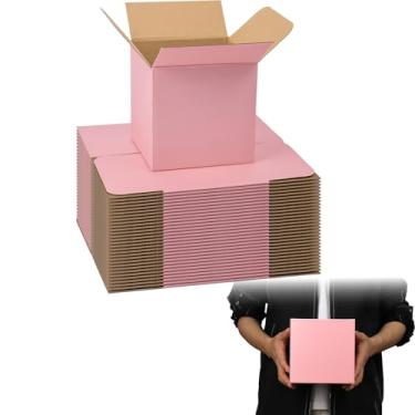 Imagem de FORBFAN Pequenas Caixas de Remessa Rosa 6X6X6", 30 Caixas de Correio para Embalagem de Pequenas Empresas, Caixas de Papelão Ondulado