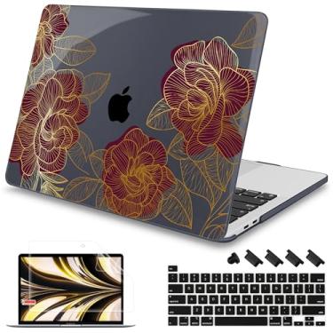 Imagem de Mektron Capa para MacBook Pro 16 polegadas A2141 versão 2019 40.6 cm com tela de retina líquida/Touch ID, capa rígida de plástico com película de teclado, protetor de tela e plugue de poeira, A rosa