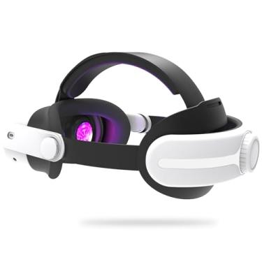 Imagem de Head Strap for Meta Quest 3/s, Vr Accessories with Adjustable Elite Headstrap Design for Meta Quest 3/3s, White+Black