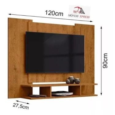 Imagem de Painel Decorativo TV 48" Polegadas com Nicho Prateleira para Acessório