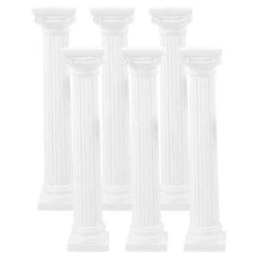 Imagem de Kichvoe Conjunto De 6 Estátuas De Pilares Romanos Colunas Romanas Brancas Decoração De Arte E Casamento